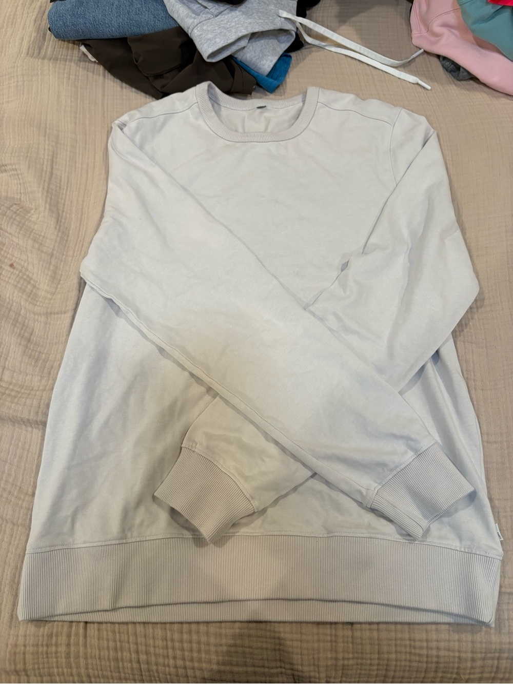 Vuori Sweatshirt Kashmir white large Knit Jamestown Crew Neck V280